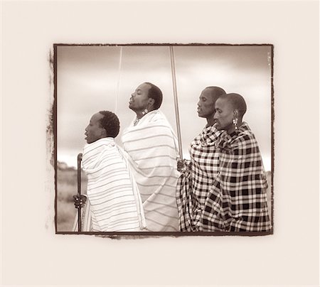 simsearch:700-00067764,k - Group of Masai Men Standing Outdoors, Kenya, Africa Stock Photo - Rights-Managed, Code: 700-00067766
