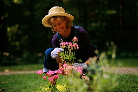 Mature Woman Gardening Stock Photo - Rights-Managed, Code: 700-00068242