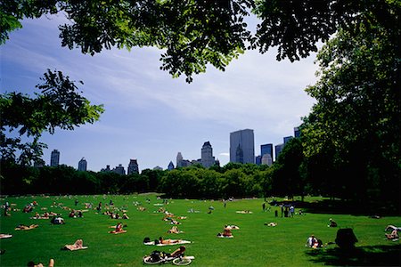 People in Sheep Meadow Central Park, New York, New York USA Stock Photo - Rights-Managed, Code: 700-00069146