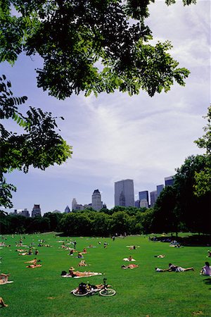 People in Sheep Meadow Central Park, New York, New York USA Stock Photo - Rights-Managed, Code: 700-00069147