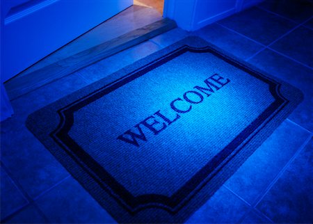 door welcome doormat - Welcome Mat in Doorway Stock Photo - Rights-Managed, Code: 700-00069779
