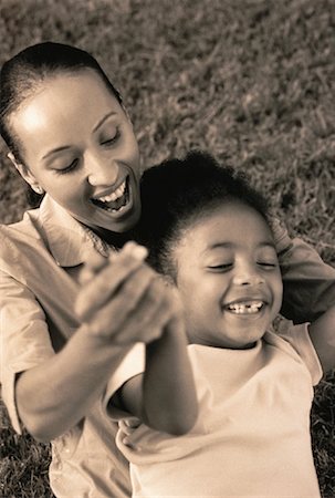 simsearch:700-00085631,k - Overhead View of Mother and Daughter Lying in Field, Laughing Stock Photo - Rights-Managed, Code: 700-00060887