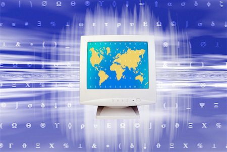 simsearch:700-00021433,k - World Map and Binary Code on Computer Screen Stock Photo - Rights-Managed, Code: 700-00061076