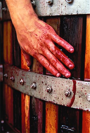 Wine Stained Hand and Barrel, The Barossa Valley, Australia Stock Photo - Rights-Managed, Code: 700-00061803