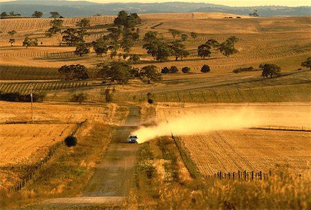 Overview of Road and Farmland The Barossa Valley South Australia, Australia Stock Photo - Rights-Managed, Code: 700-00061887