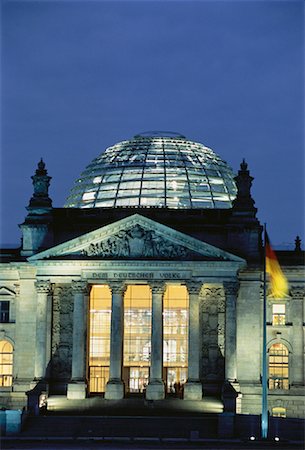 Reichstag at Dusk Berlin, Germany Stock Photo - Rights-Managed, Code: 700-00062423