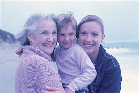simsearch:700-00054446,k - Portrait of Great Grandmother Mother and Daughter on Beach Stock Photo - Rights-Managed, Code: 700-00062700