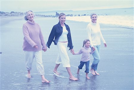 simsearch:700-00046927,k - Four Generations of Women Walking on Beach Stock Photo - Rights-Managed, Code: 700-00062717