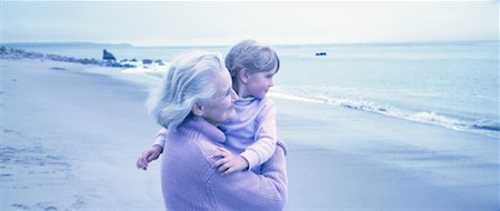 simsearch:700-00046927,k - Great Grandmother and Granddaughter Standing on Beach Stock Photo - Rights-Managed, Code: 700-00062712