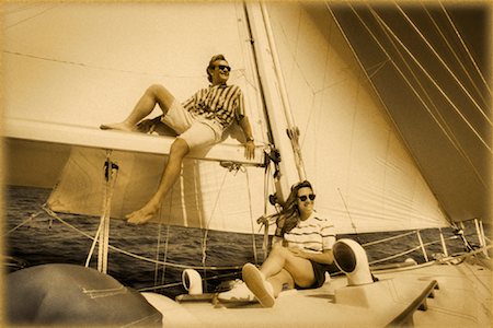 simsearch:700-00031838,k - Couple Sitting on Sailboat Stock Photo - Rights-Managed, Code: 700-00063159