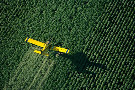 Aerial View of Crop Dusting Portage la Prairie, Manitoba Canada Stock Photo - Rights-Managed, Code: 700-00074527