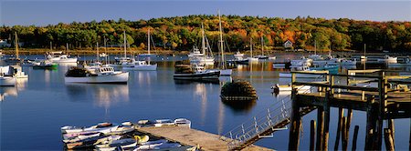 simsearch:700-00078908,k - Boats in Harbor in Autumn New Harbor, Maine, USA Stock Photo - Rights-Managed, Code: 700-00078908