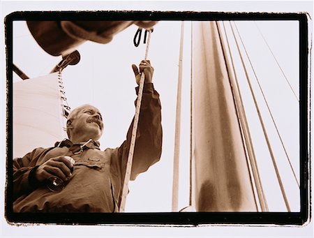 simsearch:700-00031838,k - Mature Man on Sailboat, Holding Glass of Wine Stock Photo - Rights-Managed, Code: 700-00079121