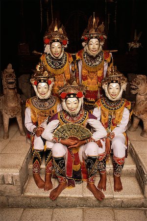 Portrait of Masked Dancers Bali, Indonesia Stock Photo - Rights-Managed, Code: 700-00079482