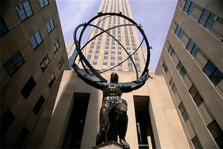 simsearch:700-01184166,k - Atlas Statue at Rockefeller Center, New York, New York, USA Stock Photo - Rights-Managed, Code: 700-00071041