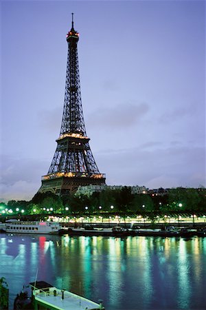 Eiffel Tower at Dusk Paris, France Stock Photo - Rights-Managed, Code: 700-00071770