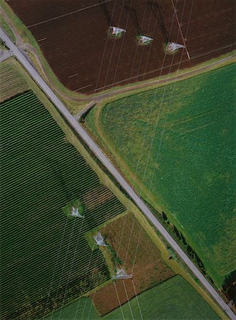 simsearch:700-02633802,k - Aerial View of Landscape and Power Lines Sandy, Oregon, USA Stock Photo - Rights-Managed, Code: 700-00073999