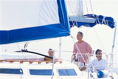 simsearch:700-00031838,k - Three Mature Men on Sailboat Stock Photo - Rights-Managed, Code: 700-00084174