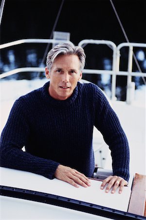 simsearch:700-00031838,k - Portrait of Mature Man on Sailboat Stock Photo - Rights-Managed, Code: 700-00084177