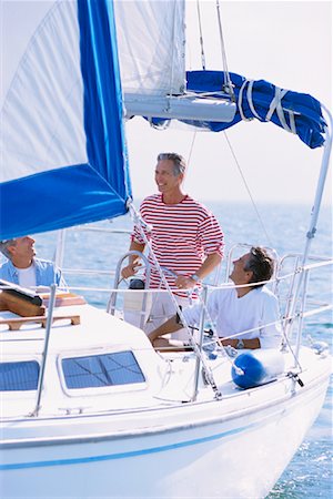 simsearch:700-00031838,k - Three Mature Men on Sailboat Stock Photo - Rights-Managed, Code: 700-00084172