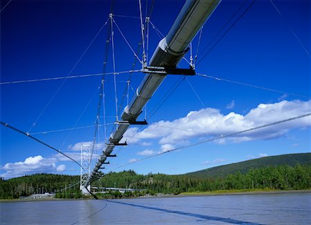 Alaska Pipeline and Tanana River Alaska, USA Stock Photo - Rights-Managed, Code: 700-00084420