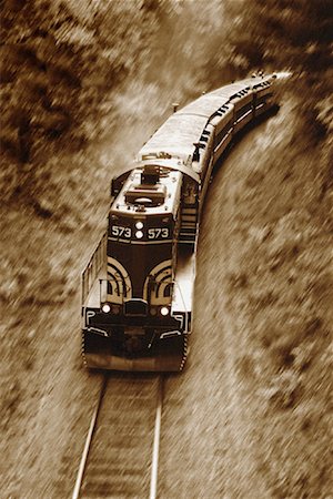 simsearch:700-00082932,k - Diesel Locomotive and Passenger Train with Blurred View of Landscape Conway, New Hampshire, USA Stock Photo - Rights-Managed, Code: 700-00084912