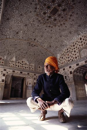 simsearch:700-02957995,k - Homme d'âge mûr dans la Palais d'Amber Jaipur, Rajasthan, Inde Photographie de stock - Rights-Managed, Code: 700-00085963