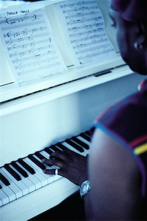 picture of the blue playing a instruments - Man Playing Piano Stock Photo - Rights-Managed, Code: 700-00086005