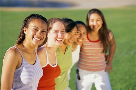 simsearch:700-00038500,k - Portrait of Five Girls Standing Outdoors, Smiling Stock Photo - Rights-Managed, Code: 700-00086258