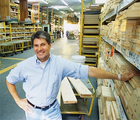 Portrait of Man in Lumber Warehouse Stock Photo - Rights-Managed, Code: 700-00086668