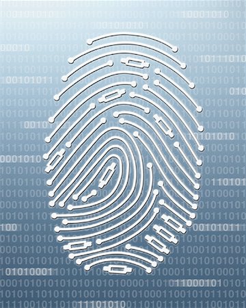 simsearch:700-00045838,k - Circuit Fingerprint with Binary Code Stock Photo - Rights-Managed, Code: 700-00086706