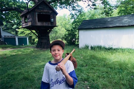 Boy in Backyard Stock Photo - Rights-Managed, Code: 700-00088826