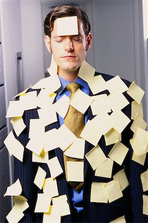 simsearch:700-00088934,k - Businessman Covered in Sticky Notes Stock Photo - Rights-Managed, Code: 700-00088844