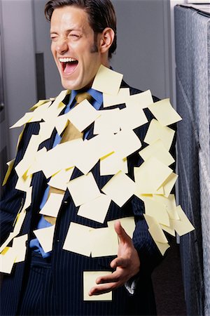 simsearch:700-00088934,k - Businessman Covered in Sticky Notes Stock Photo - Rights-Managed, Code: 700-00088845