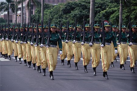simsearch:700-00555259,k - Female Military Cadets Marching At Double Ten Day Parade Taipei, Taiwan Stock Photo - Rights-Managed, Code: 700-00080223