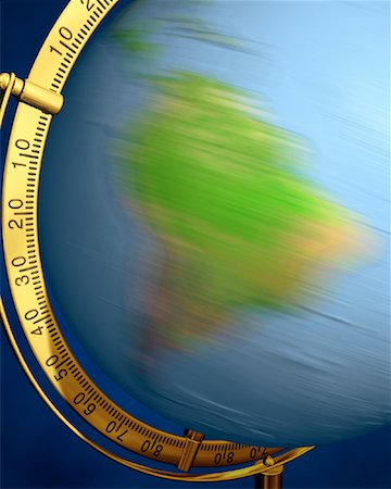 Blurred View of Globe Spinning on Stand South America Stock Photo - Rights-Managed, Code: 700-00080711