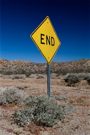 end of the world - End Sign in Desert Stock Photo - Rights-Managed, Code: 700-00081116