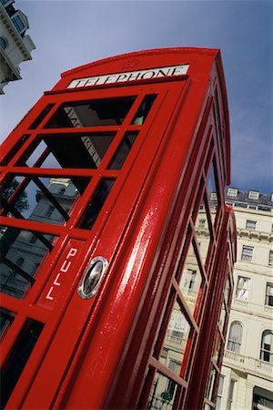 red call box - Telephone Booth and Building London, England Stock Photo - Rights-Managed, Code: 700-00081505