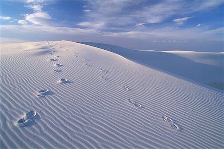 simsearch:862-08091424,k - Footprints on Sand Dune White Sands National Monument New Mexico, USA Stock Photo - Rights-Managed, Code: 700-00082345