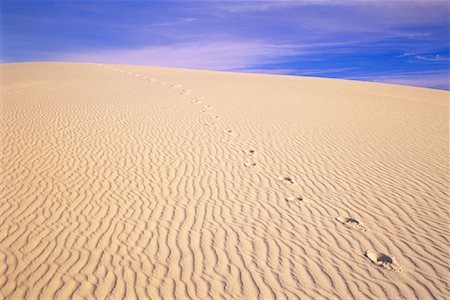 simsearch:862-08091424,k - Footprints on Sand Dune White Sands National Monument New Mexico, USA Stock Photo - Rights-Managed, Code: 700-00082356