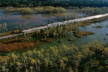 simsearch:700-00082932,k - Train Crossing the Everglades Florida, USA Stock Photo - Rights-Managed, Code: 700-00082568