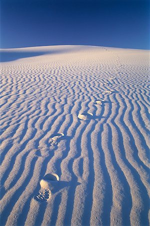 simsearch:862-08091424,k - Footprints on Sand Dune White Sands National Monument New Mexico, USA Stock Photo - Rights-Managed, Code: 700-00082818