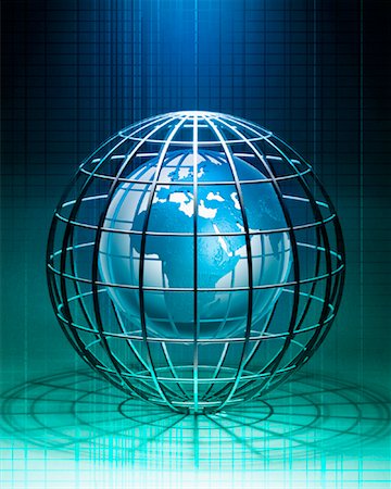 simsearch:700-00280293,k - Globe in Wire Sphere Europe and Africa Stock Photo - Rights-Managed, Code: 700-00083051