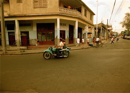 simsearch:700-00189342,k - People Walking on Street and Couple on Motorcycle Havana, Cuba Stock Photo - Rights-Managed, Code: 700-00083335