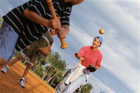 Mother and Children Playing Baseball Stock Photo - Rights-Managed, Code: 700-00083586