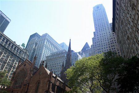 simsearch:700-00429489,k - Trinity Church and Office Buildings New York, New York, USA Stock Photo - Rights-Managed, Code: 700-00094796