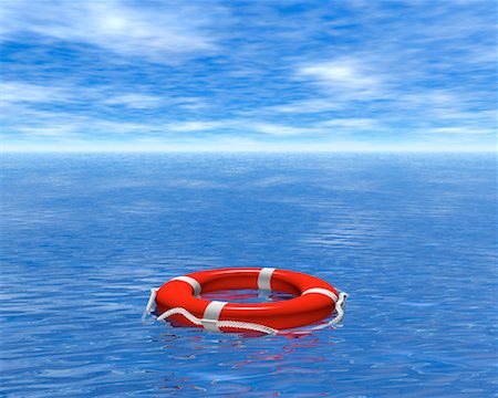 simsearch:700-00031108,k - Life Preserver Floating in Water Stock Photo - Rights-Managed, Code: 700-00095964