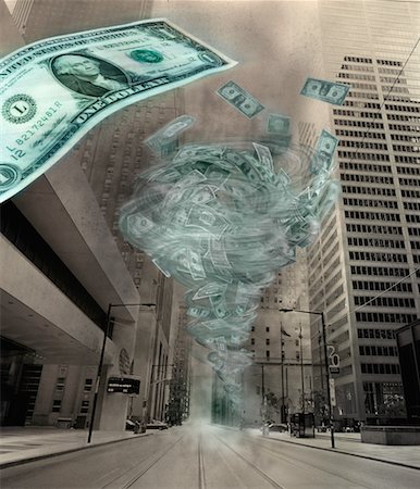 Tornado of American Currency Stock Photo - Rights-Managed, Code: 700-00097789