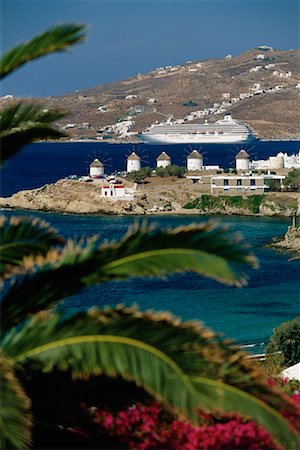 Cruise Ship Chora, Mykonos, Greece Stock Photo - Rights-Managed, Code: 700-00097856