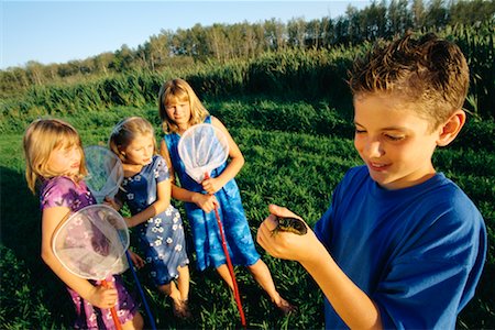 salamander - Children With Butterfly Nets Stock Photo - Rights-Managed, Code: 700-00098655